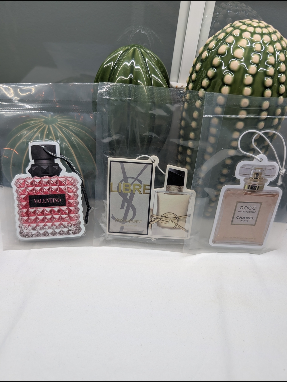 Designer Perfume Bottle Air Freshener Trio